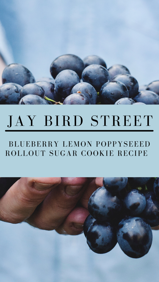 Jay Bird Street: Blueberry Lemon Poppyseed Rollout Sugar Cookie